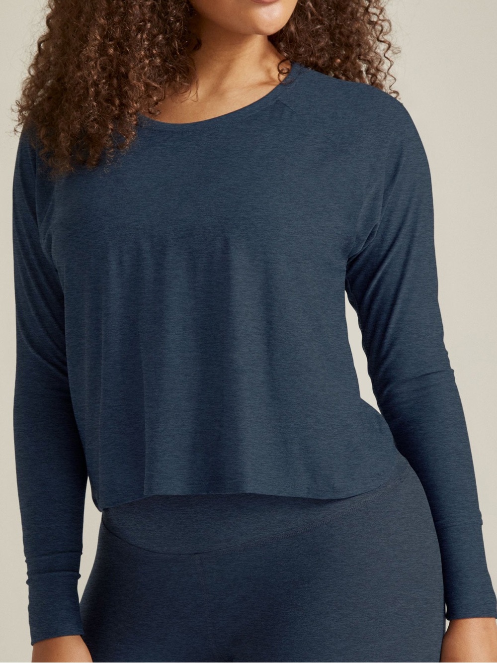 Beyond Yoga Featherweight Daydreamer Pullover Navy Medium